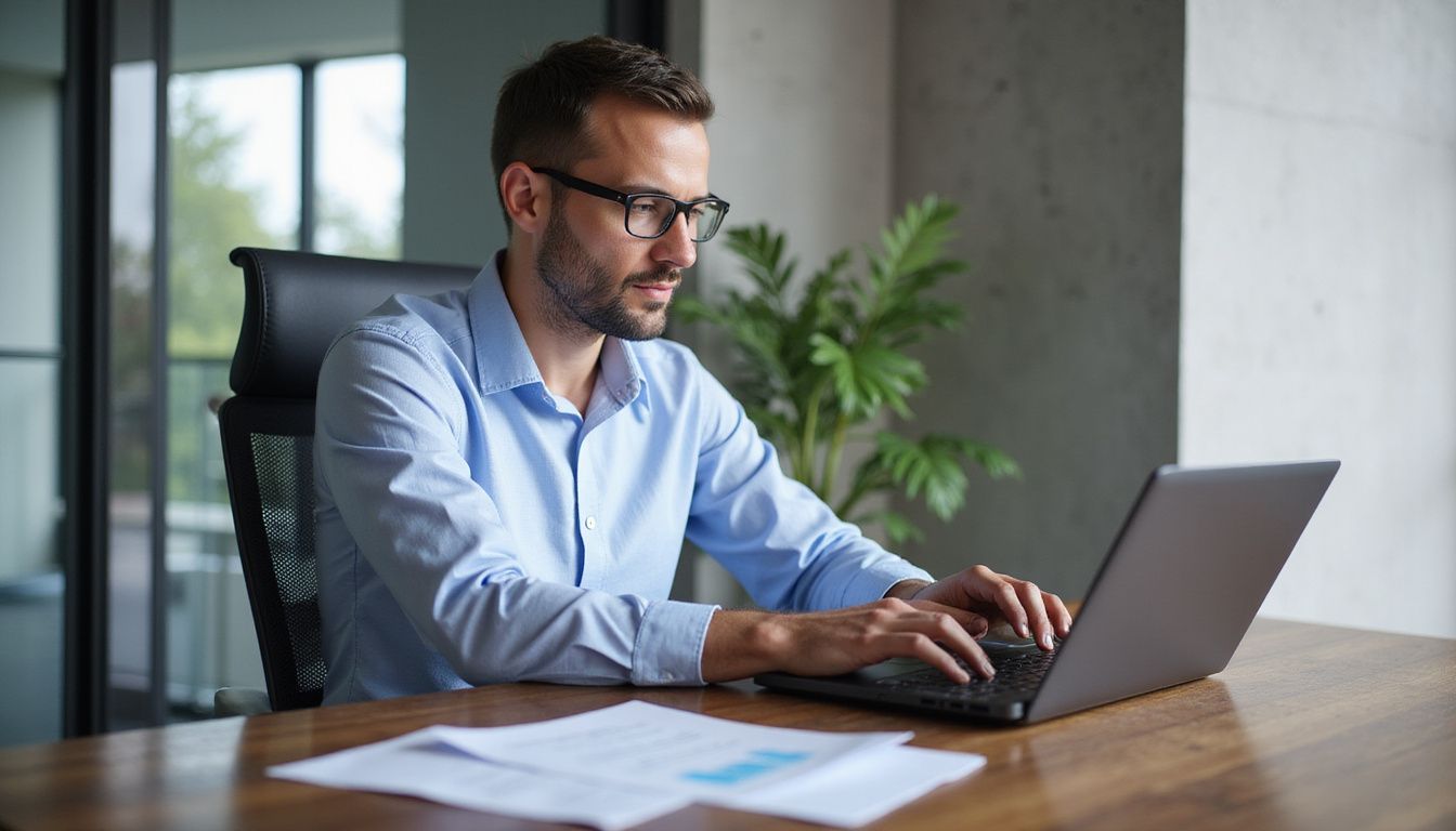 A real estate agent works on a fast cash transaction in their office. A real estate agent works on a fast cash transaction in their office.